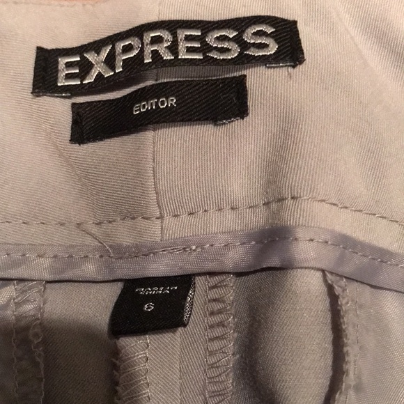 Express Editor women’s gray pants. 2 front pockets/2 back buttoned pockets. 6 - Picture 4 of 4